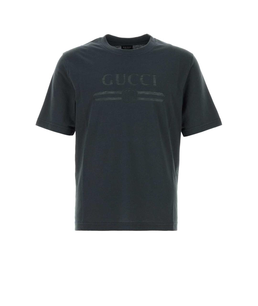 GUCCI Серая хлопковая футболка, фото 1