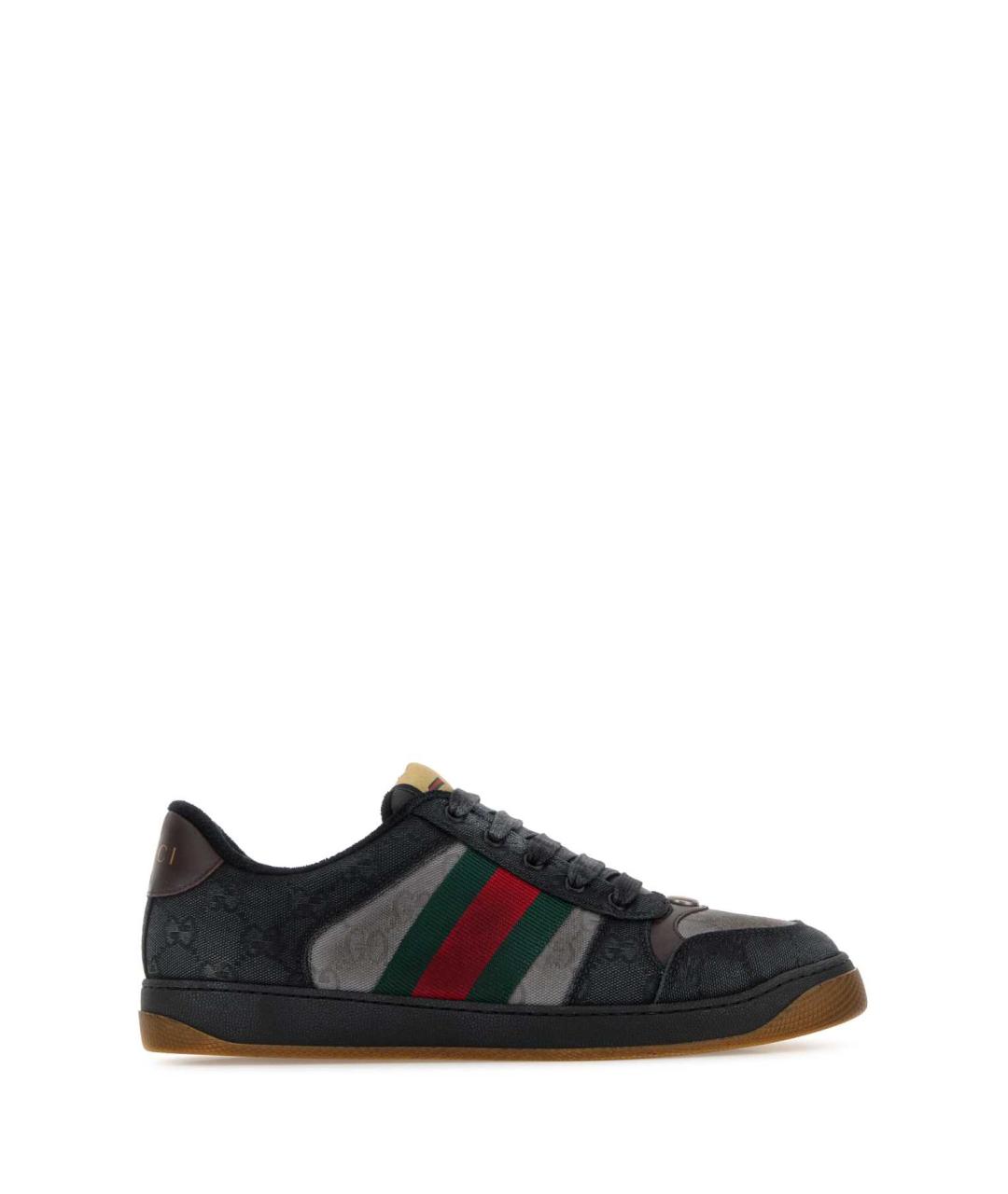 GUCCI Черные низкие кроссовки / кеды, фото 1