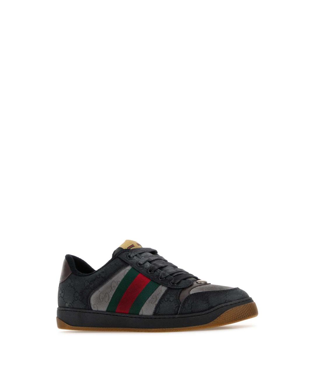 GUCCI Черные низкие кроссовки / кеды, фото 2