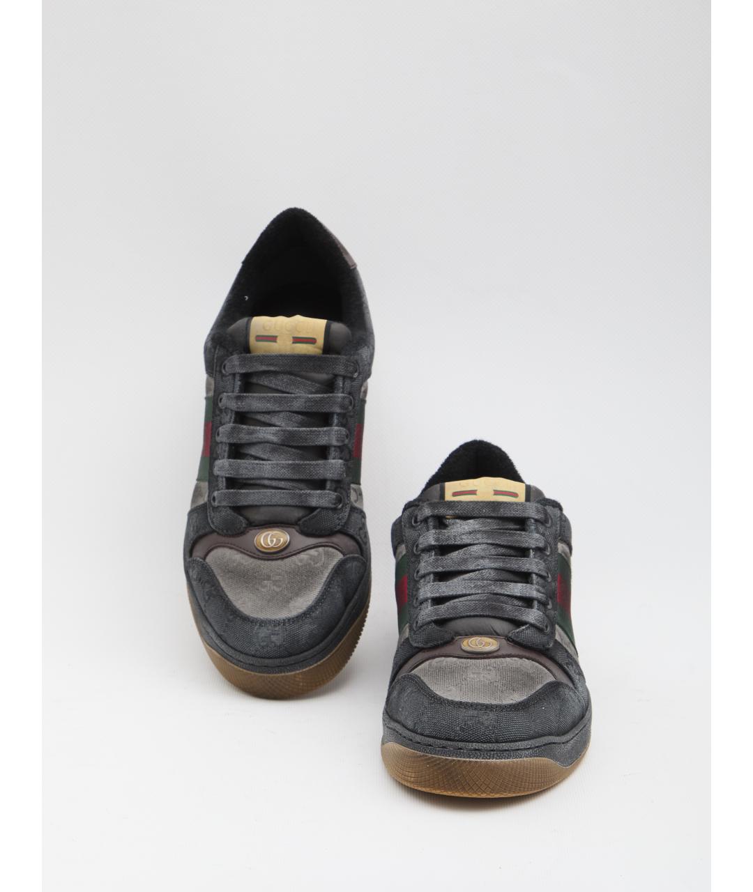 GUCCI Черные низкие кроссовки / кеды, фото 5
