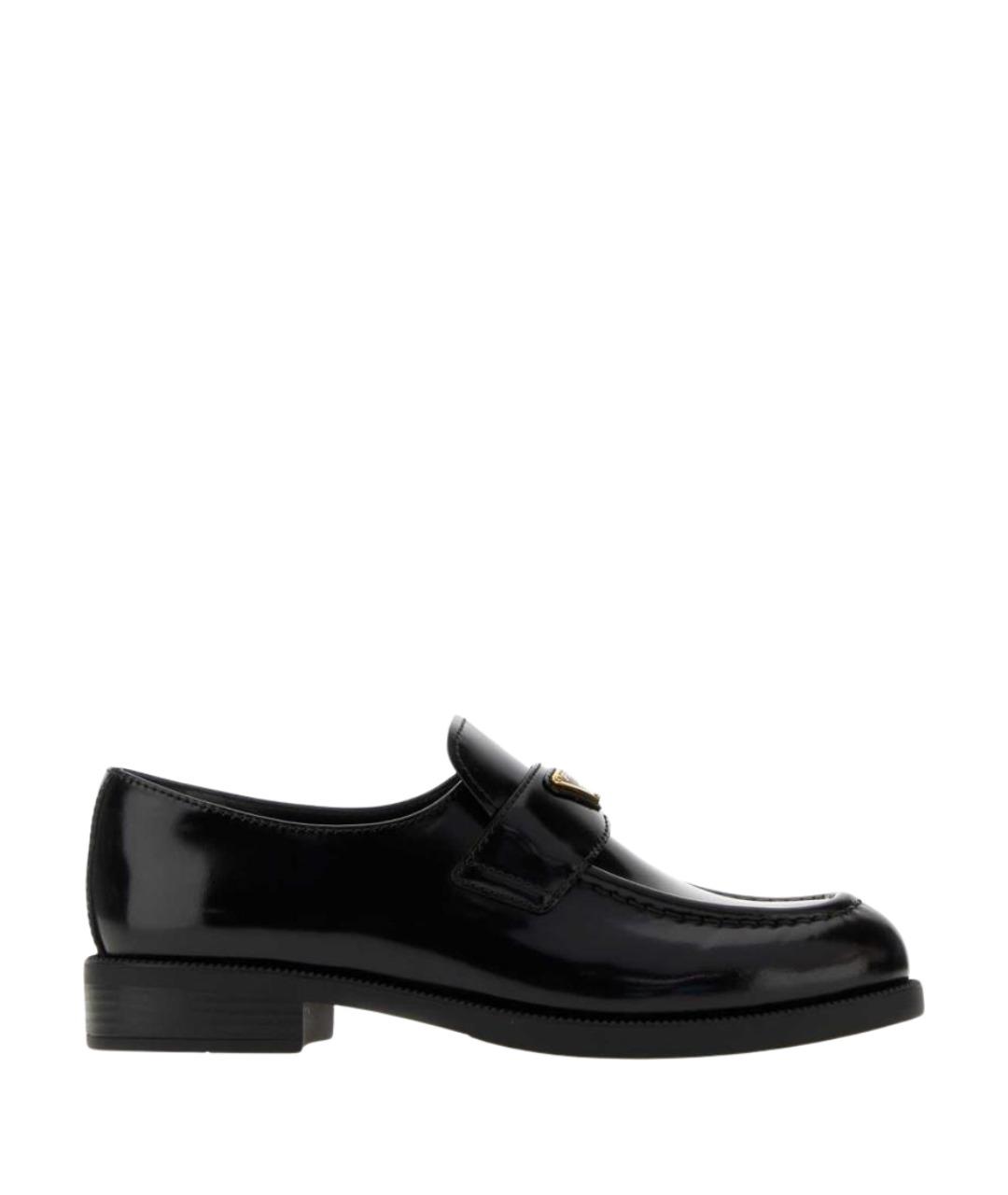 PRADA Черные кожаные лоферы, фото 1