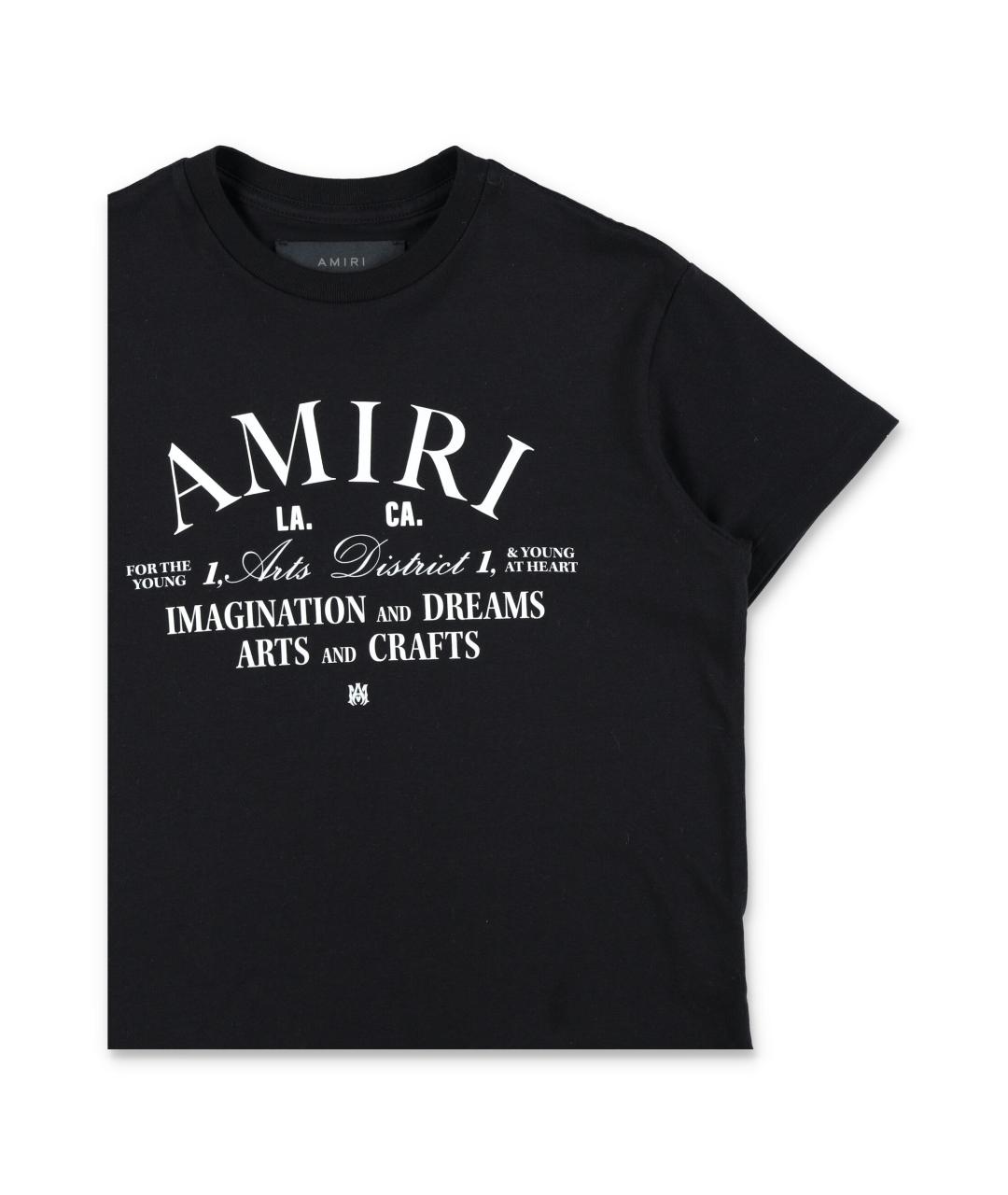 AMIRI Черная хлопковая детская футболка, фото 2