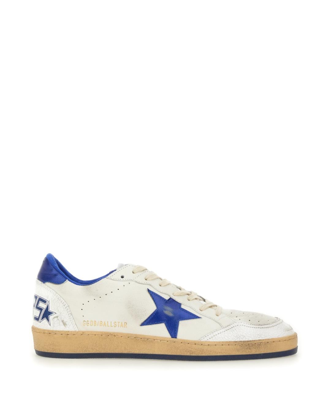 GOLDEN GOOSE DELUXE BRAND Белые кожаные низкие кроссовки / кеды, фото 2