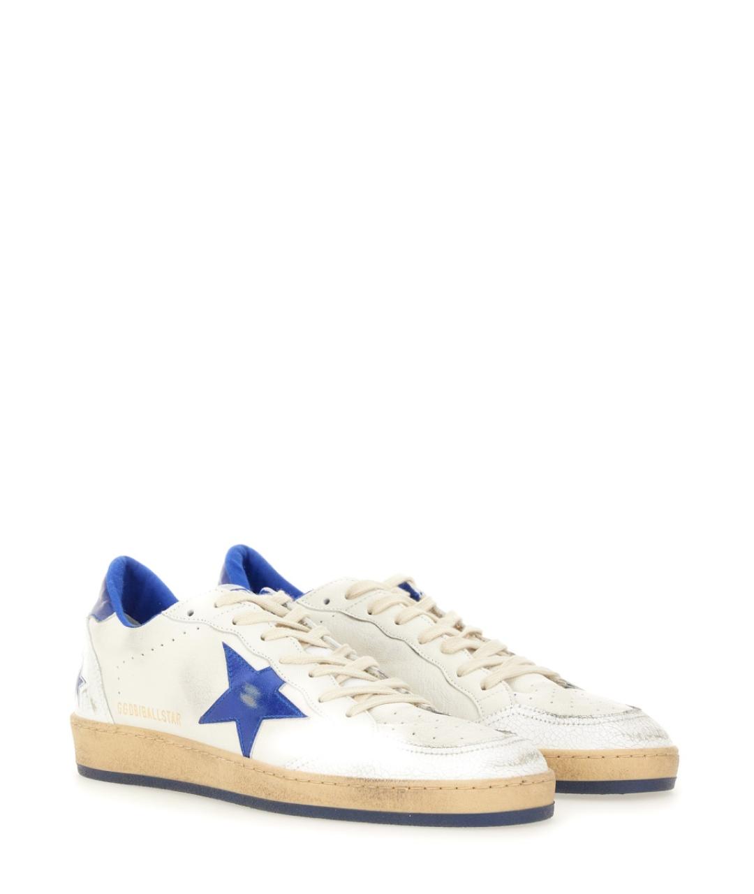 GOLDEN GOOSE DELUXE BRAND Белые кожаные низкие кроссовки / кеды, фото 3