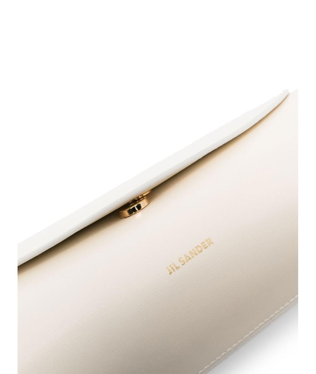 JIL SANDER Белая кожаная сумка через плечо, фото 5