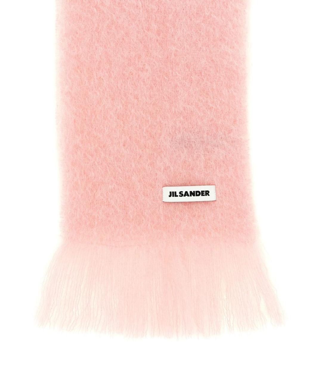 JIL SANDER Розовый шерстяной шарф, фото 2