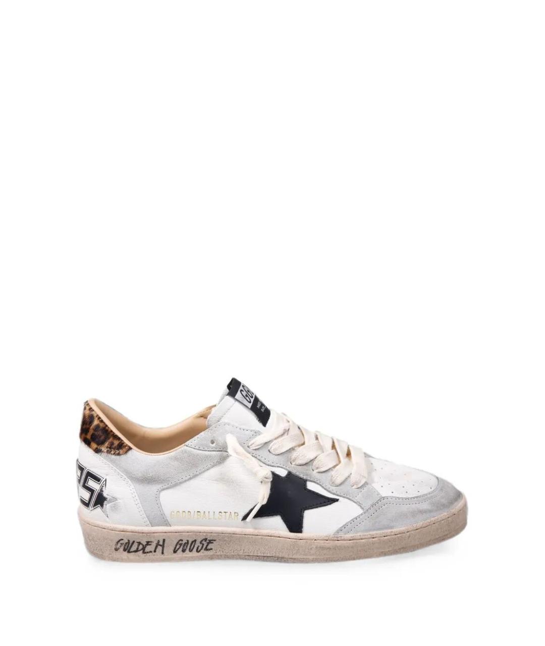 GOLDEN GOOSE DELUXE BRAND Серые кожаные низкие кроссовки / кеды, фото 1