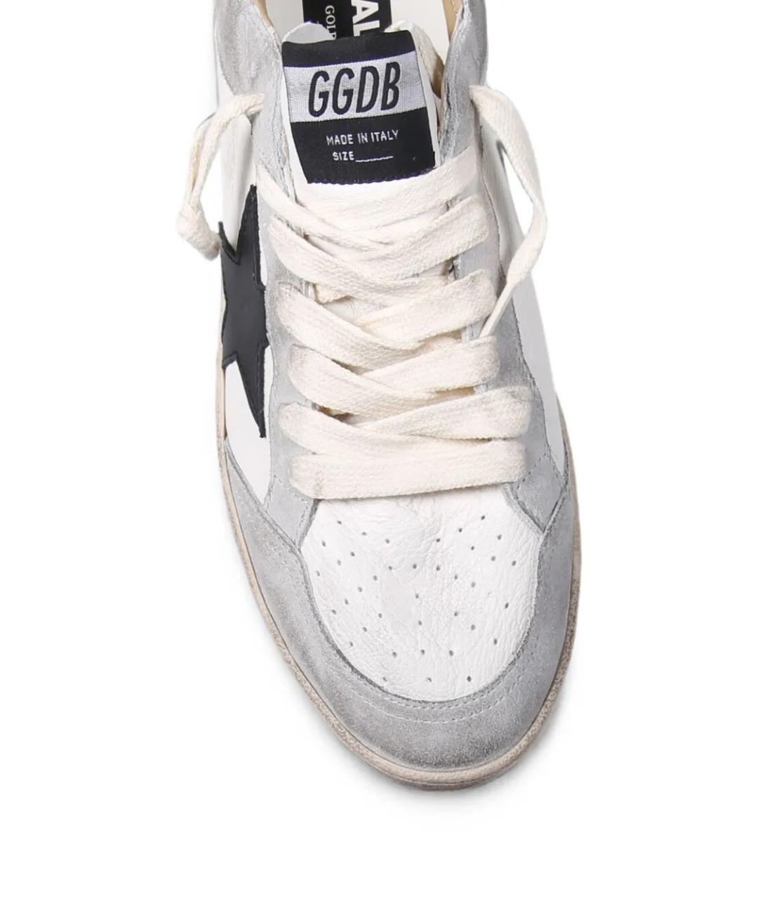 GOLDEN GOOSE DELUXE BRAND Серые кожаные низкие кроссовки / кеды, фото 4