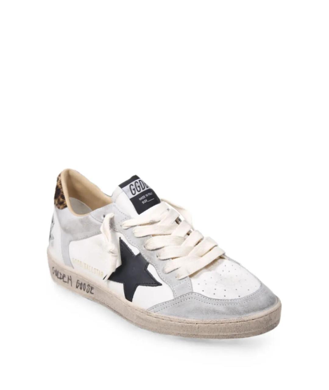 GOLDEN GOOSE DELUXE BRAND Серые кожаные низкие кроссовки / кеды, фото 2