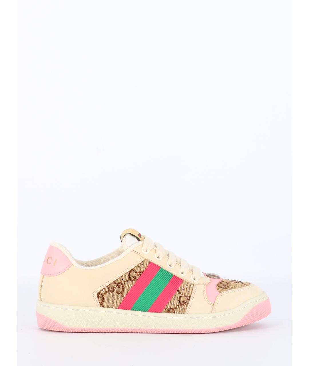 GUCCI Розовые текстильные кеды, фото 6