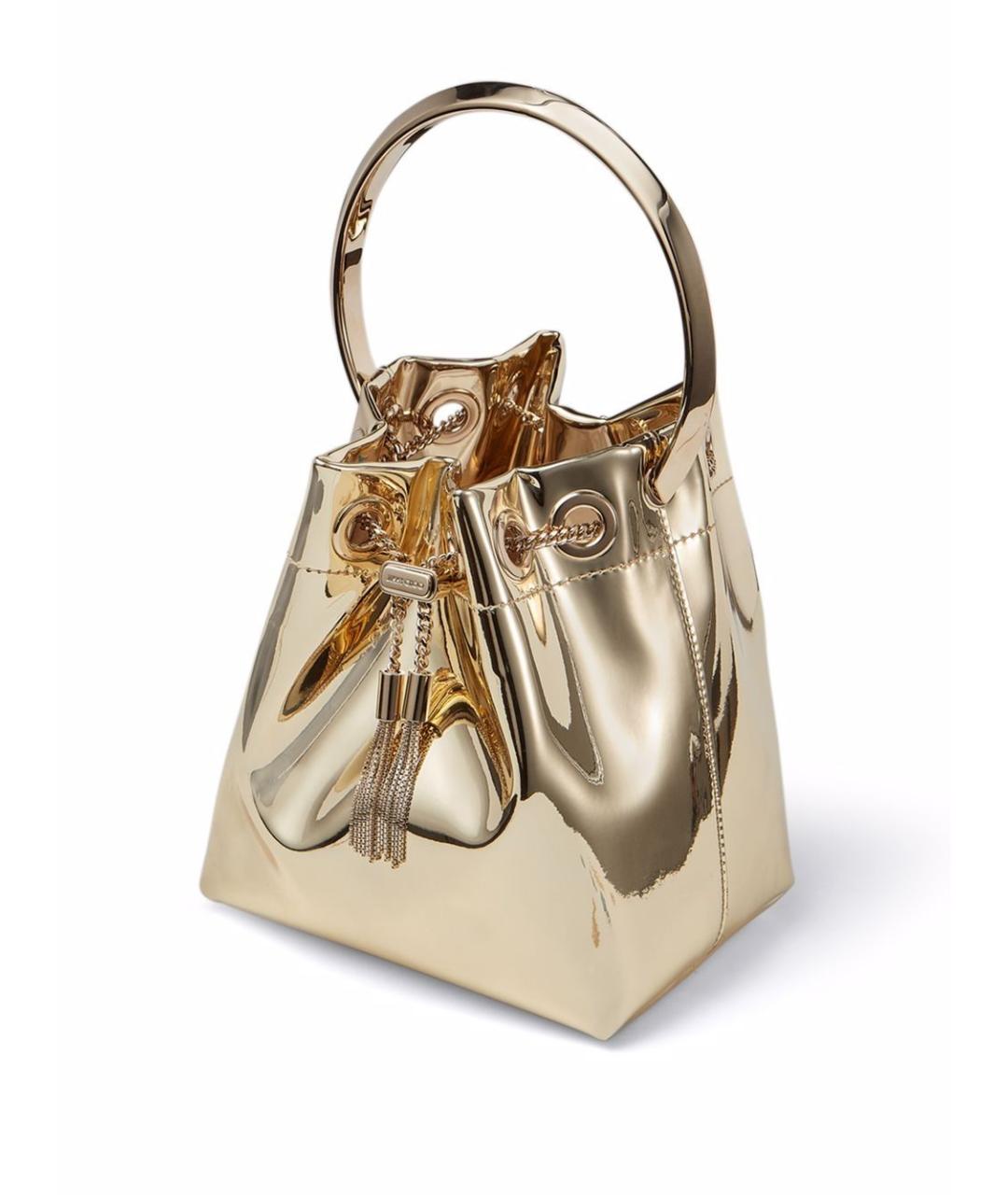 JIMMY CHOO Золотая сумка с короткими ручками, фото 2