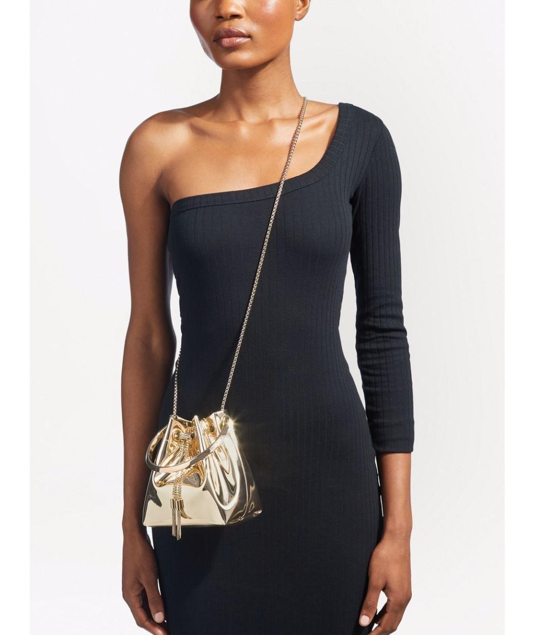JIMMY CHOO Золотая сумка с короткими ручками, фото 5
