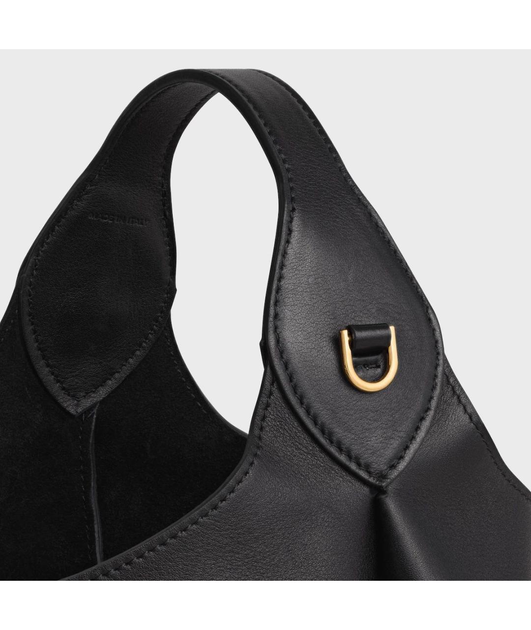 CELINE Черная кожаная сумка через плечо, фото 4
