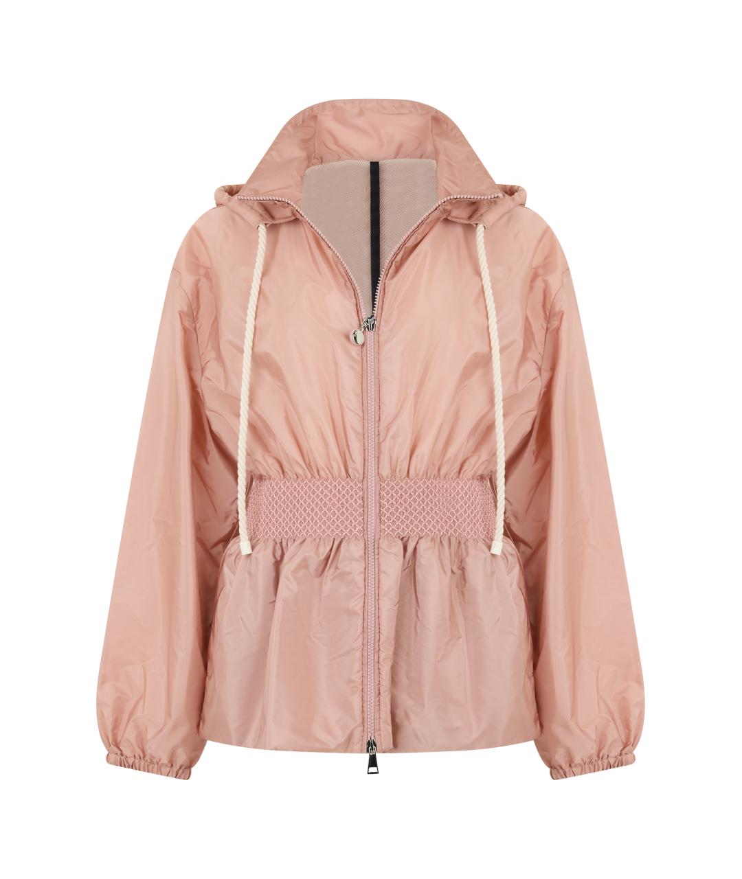 MONCLER Розовая полиамидовая куртка, фото 1
