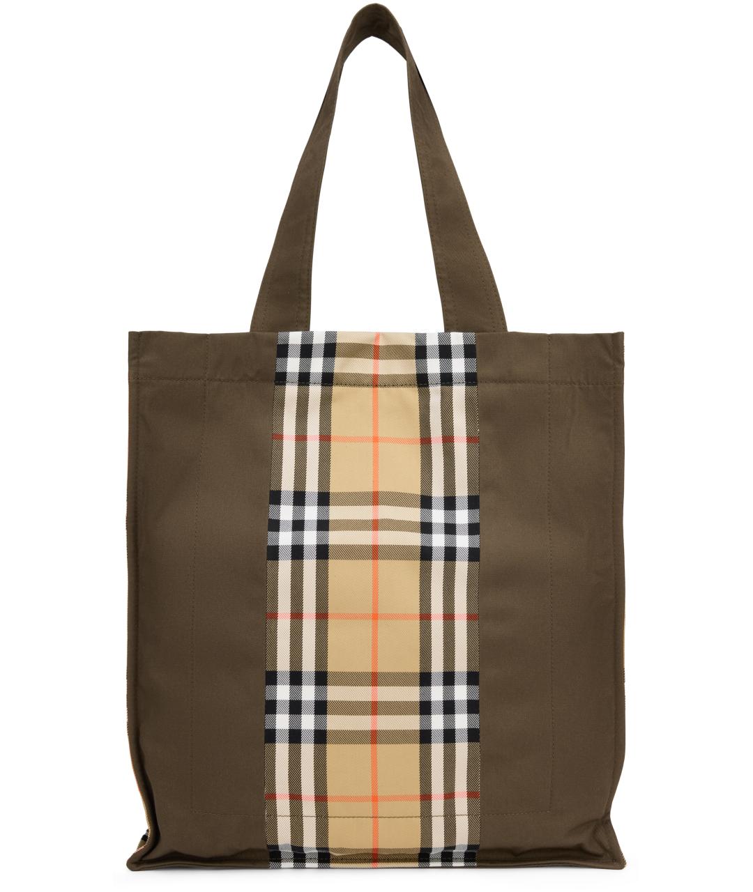 BURBERRY Хаки сумка тоут, фото 4