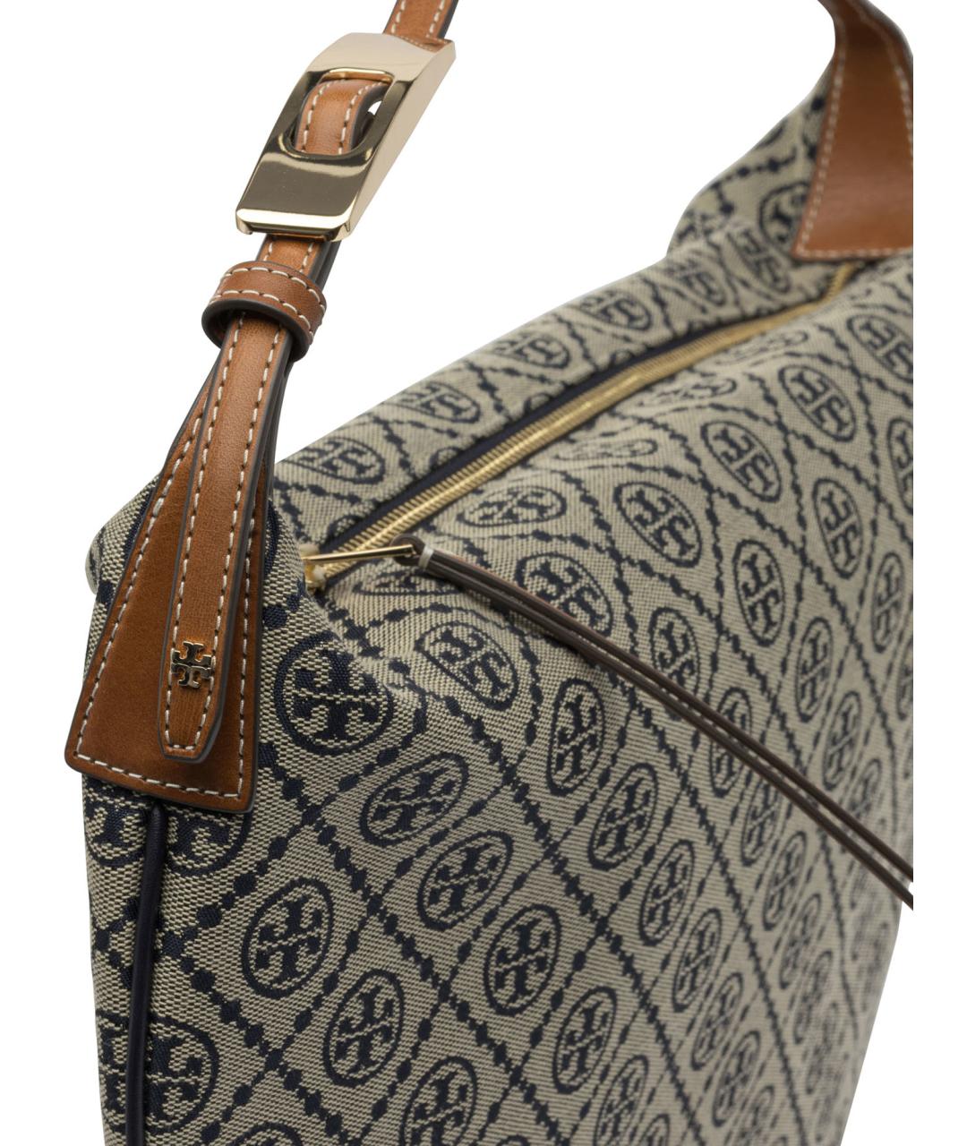 TORY BURCH Синяя хлопковая сумка через плечо, фото 4