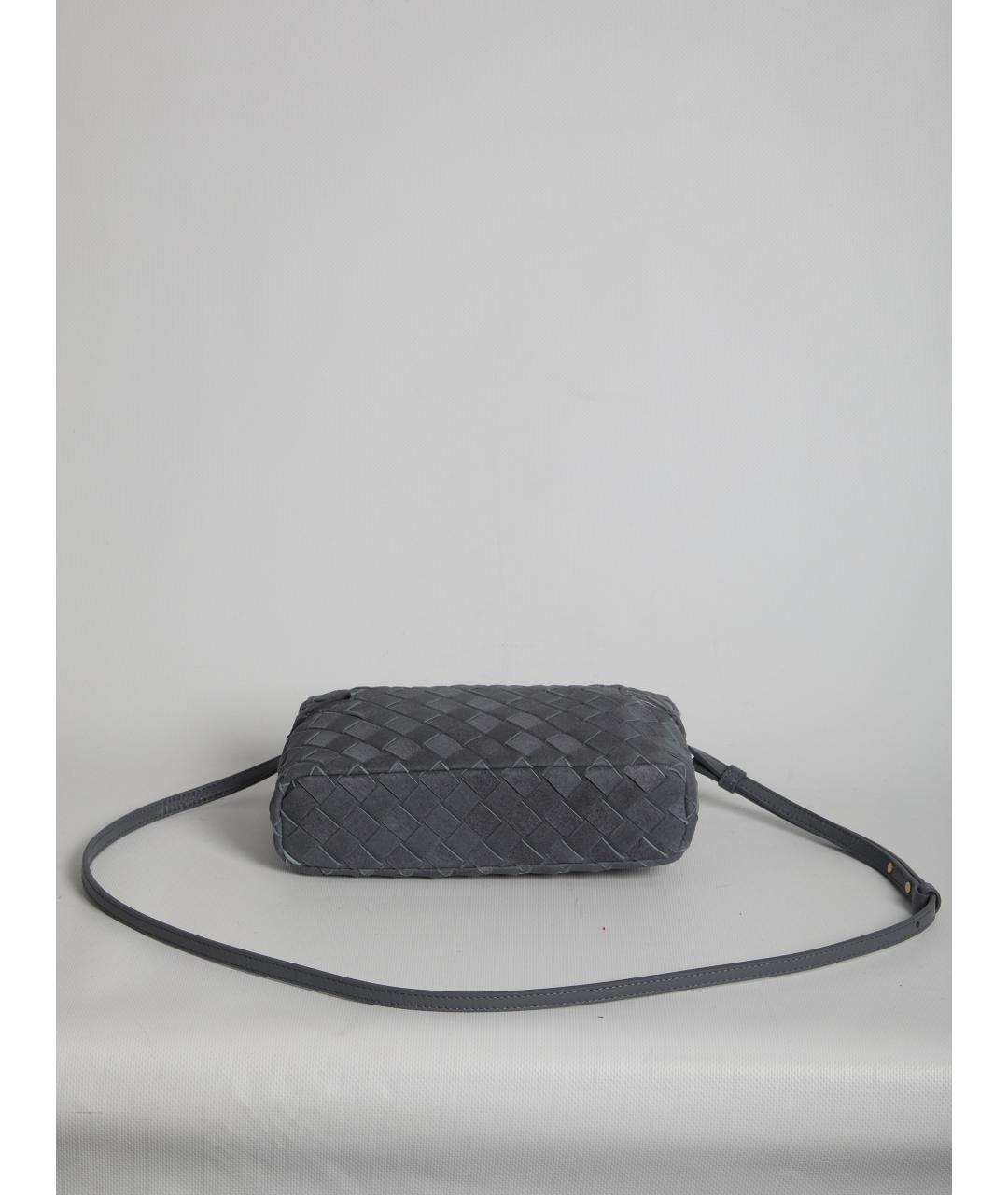 BOTTEGA VENETA Серая замшевая сумка через плечо, фото 4