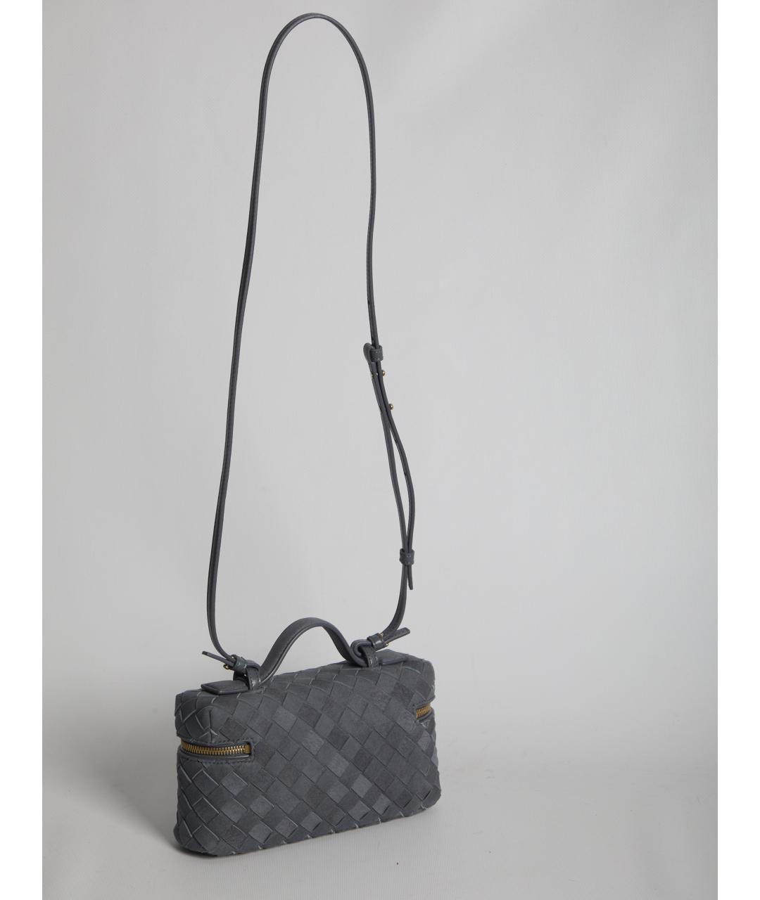 BOTTEGA VENETA Серая замшевая сумка через плечо, фото 2
