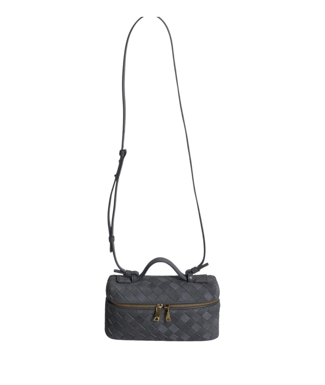 BOTTEGA VENETA Серая замшевая сумка через плечо, фото 1