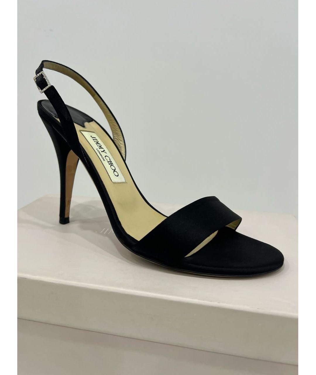 JIMMY CHOO Черные текстильные босоножки, фото 7