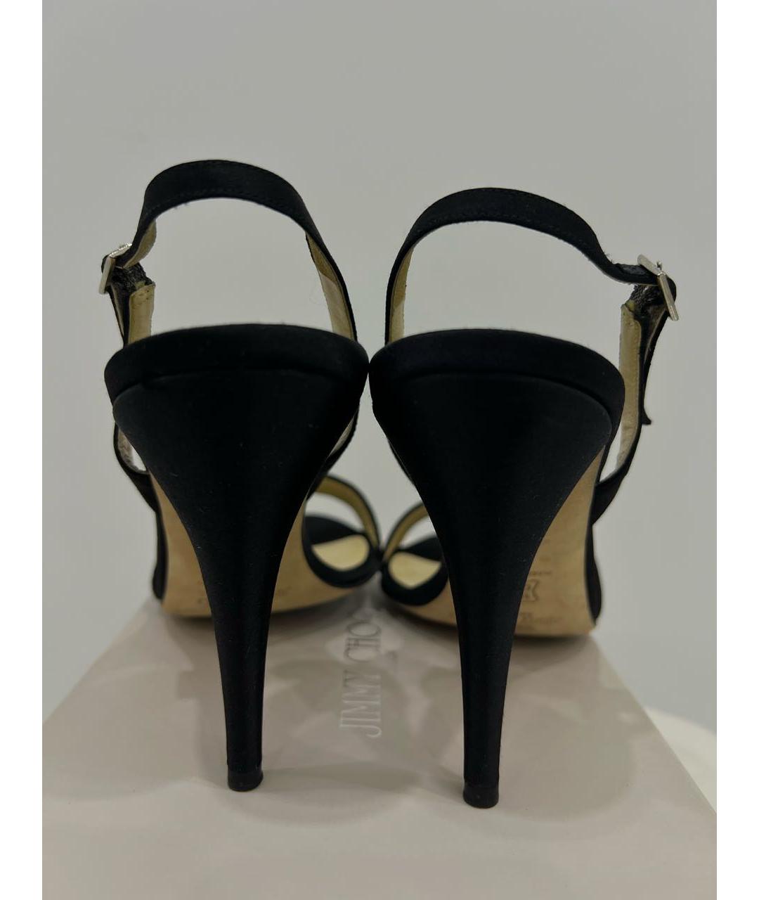 JIMMY CHOO Черные текстильные босоножки, фото 5