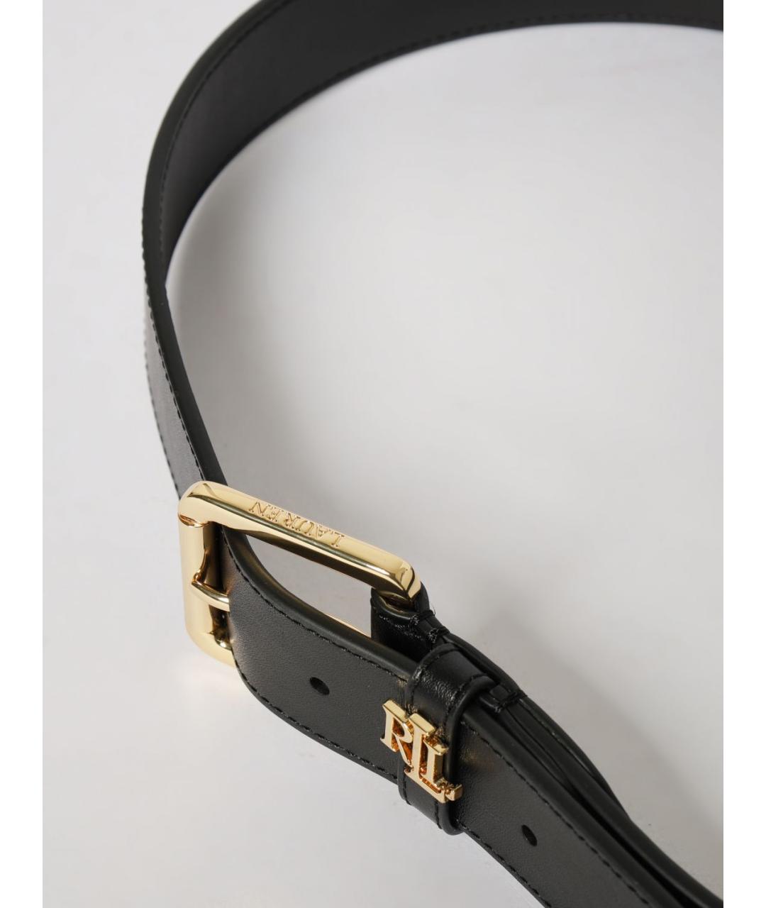 RALPH LAUREN Черный кожаный ремень, фото 3