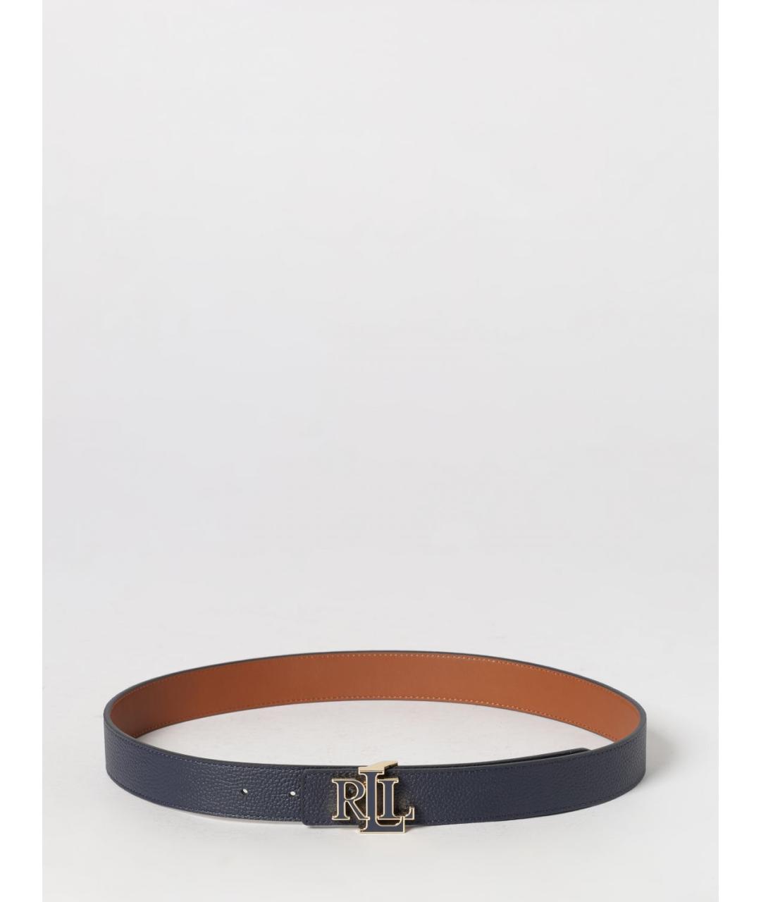 RALPH LAUREN Синий кожаный ремень, фото 5