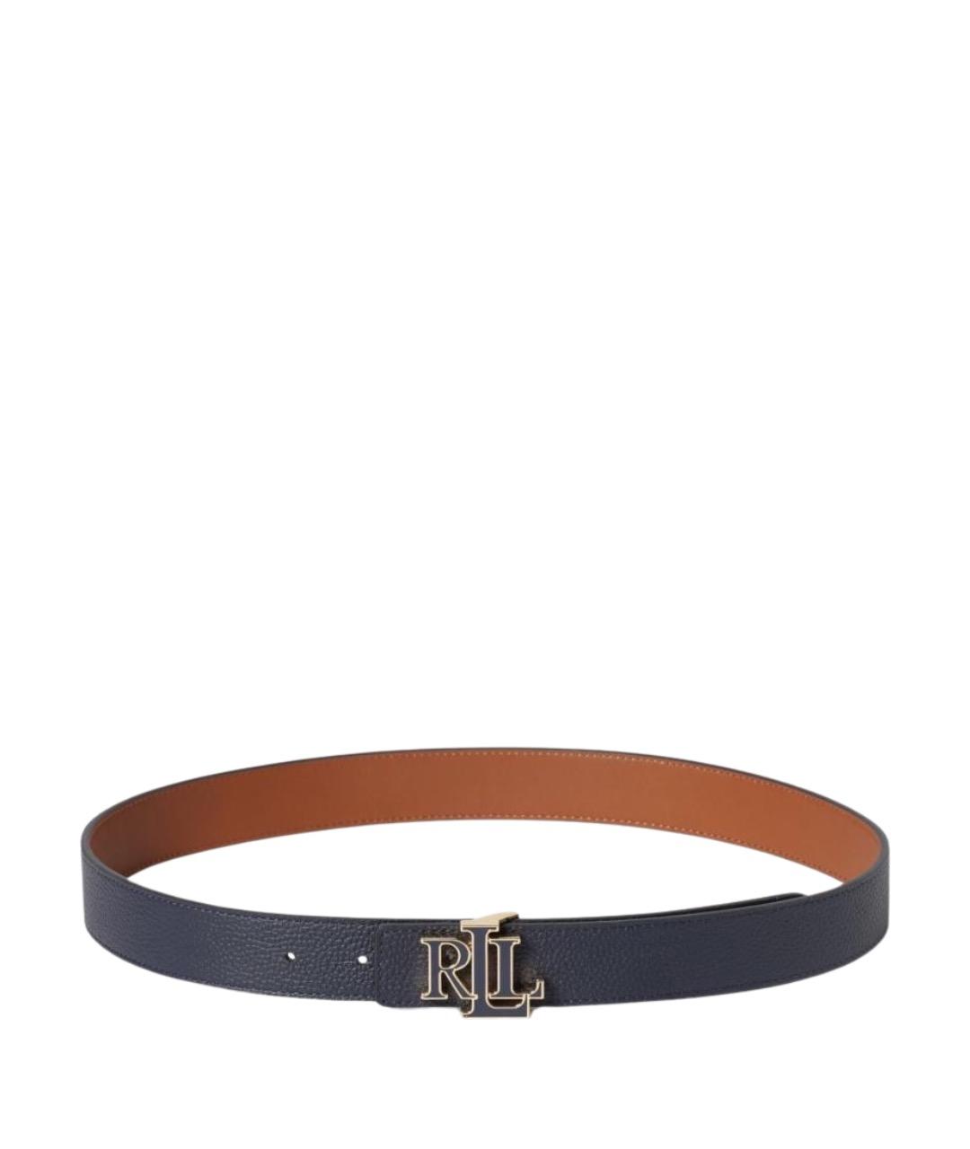 RALPH LAUREN Синий кожаный ремень, фото 1