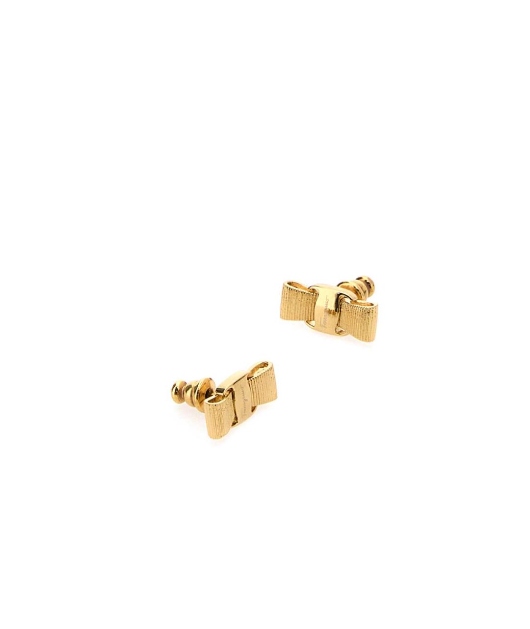 FERRAGAMO Золотые латунные серьги, фото 2