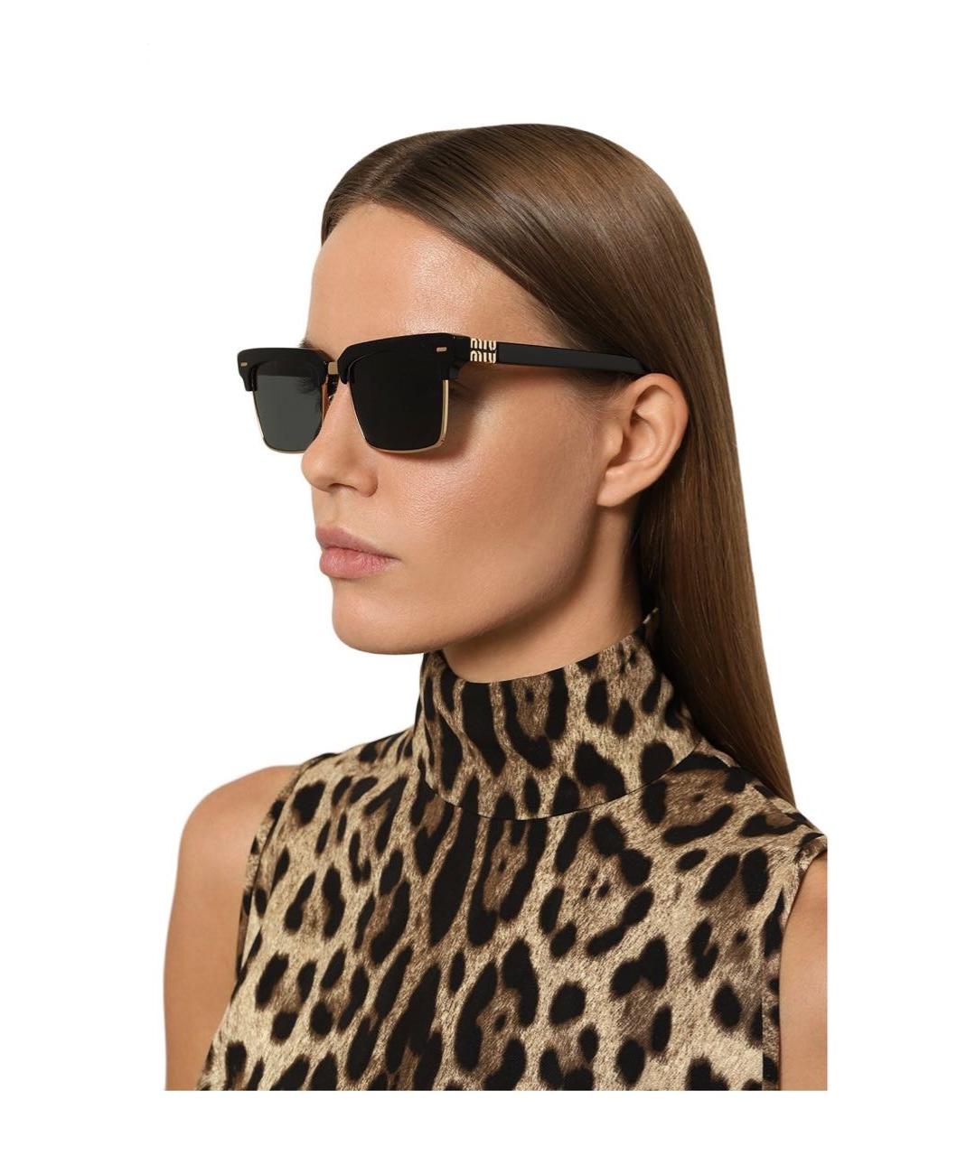 MIU MIU Черные солнцезащитные очки, фото 4