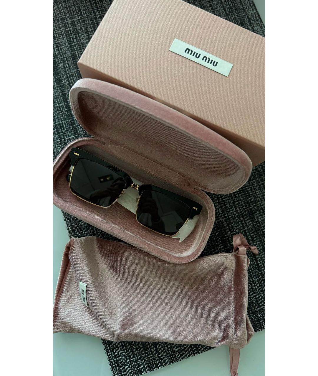MIU MIU Черные солнцезащитные очки, фото 2