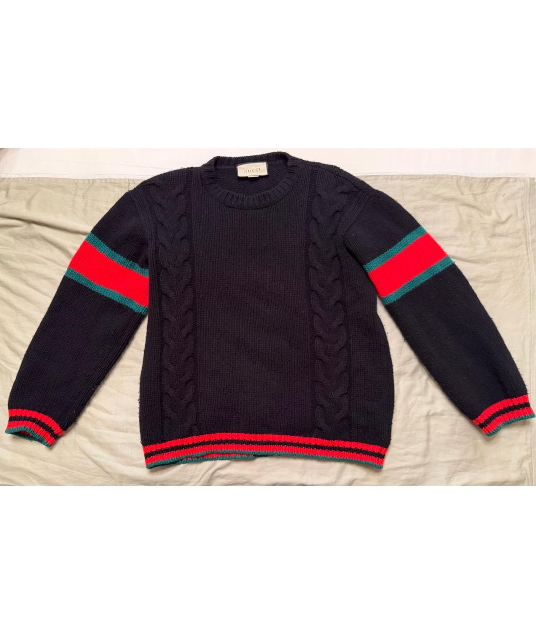 GUCCI Черный шерстяной джемпер / свитер, фото 2