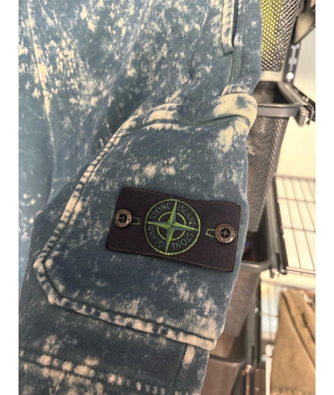 STONE ISLAND Синие хлопковые шорты, фото 4