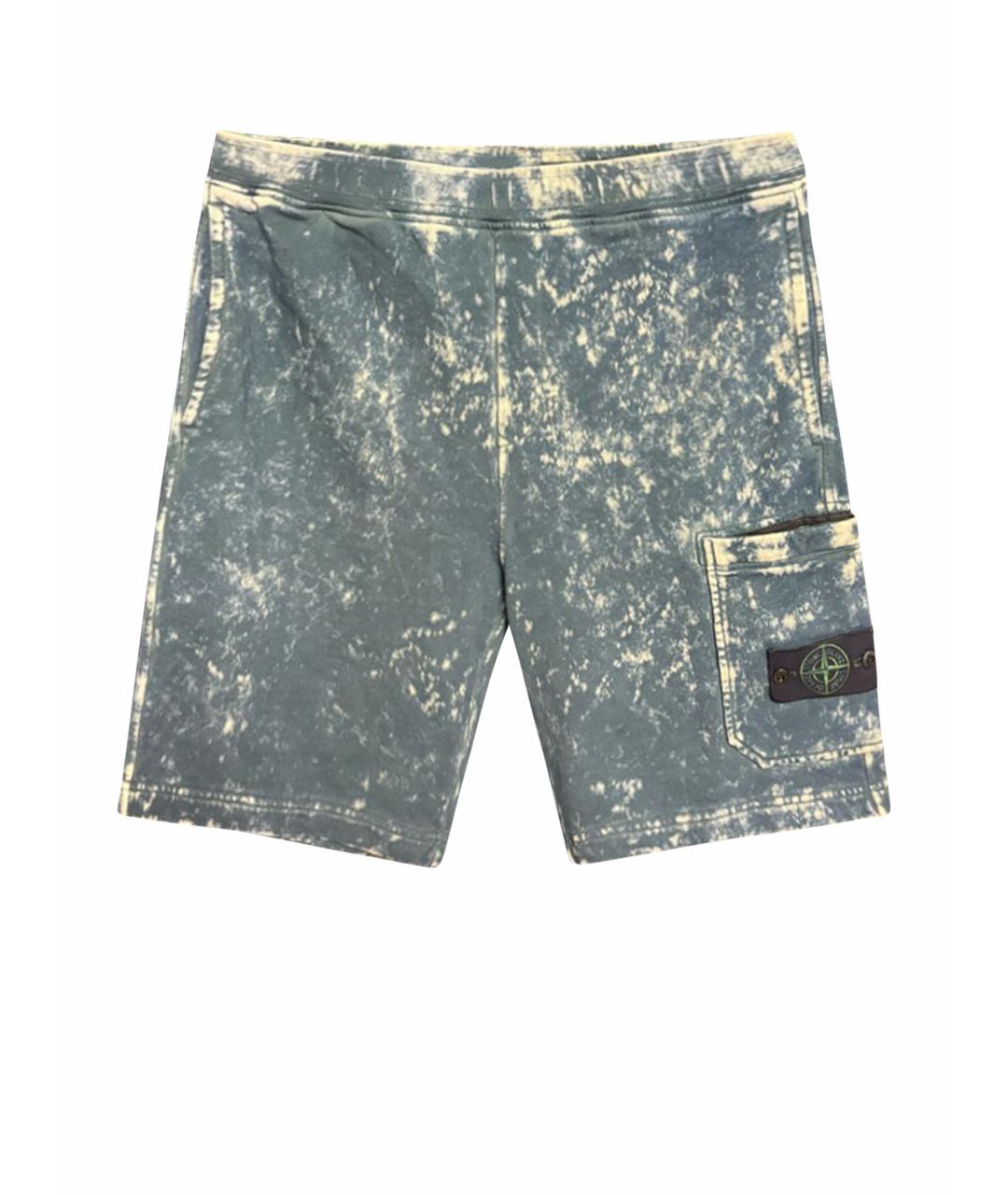 STONE ISLAND Синие хлопковые шорты, фото 1