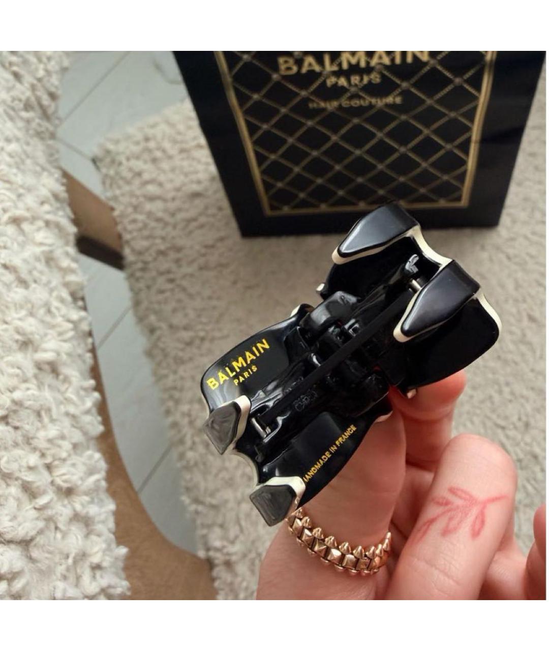 BALMAIN Черная заколка, фото 6