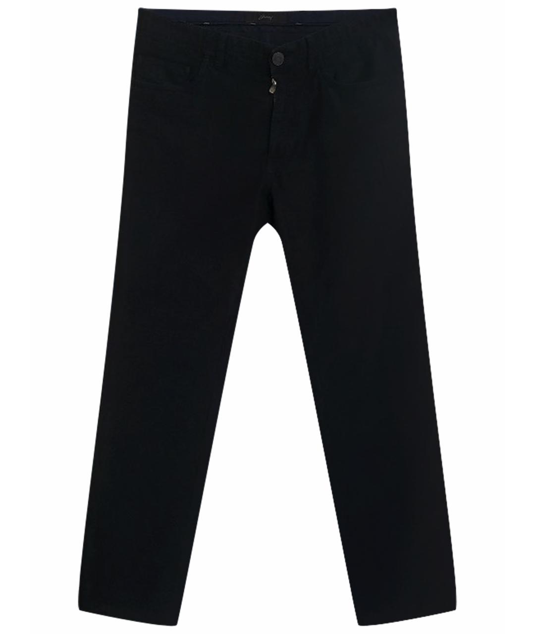 BRIONI Черные хлопковые прямые джинсы, фото 1