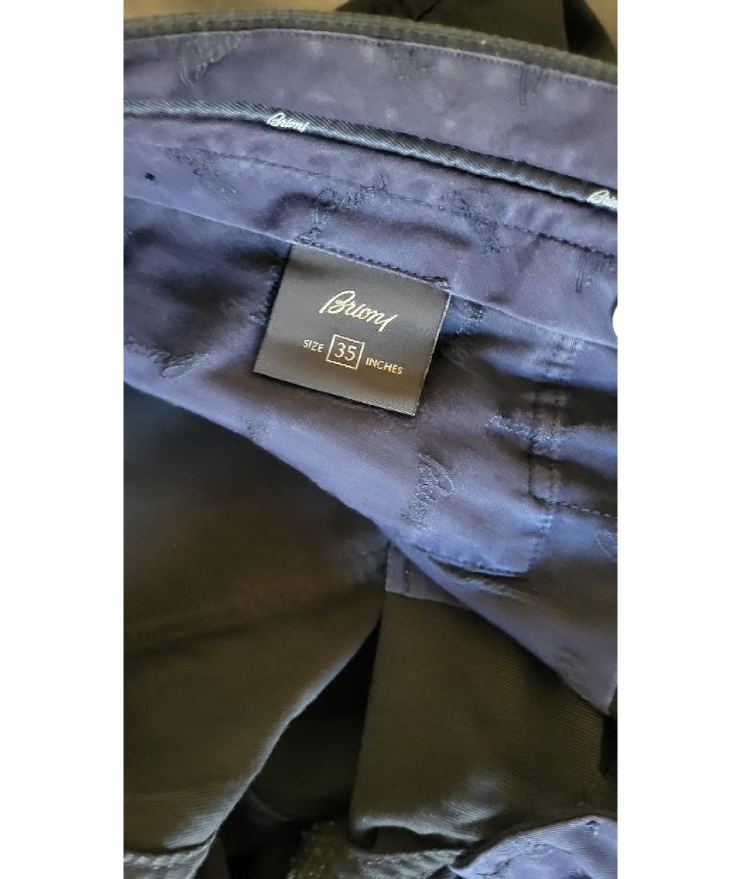 BRIONI Черные хлопковые прямые джинсы, фото 3