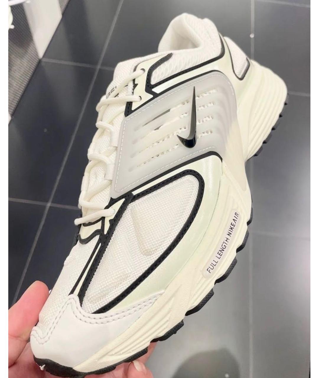 NIKE Белые текстильные низкие кроссовки / кеды, фото 7