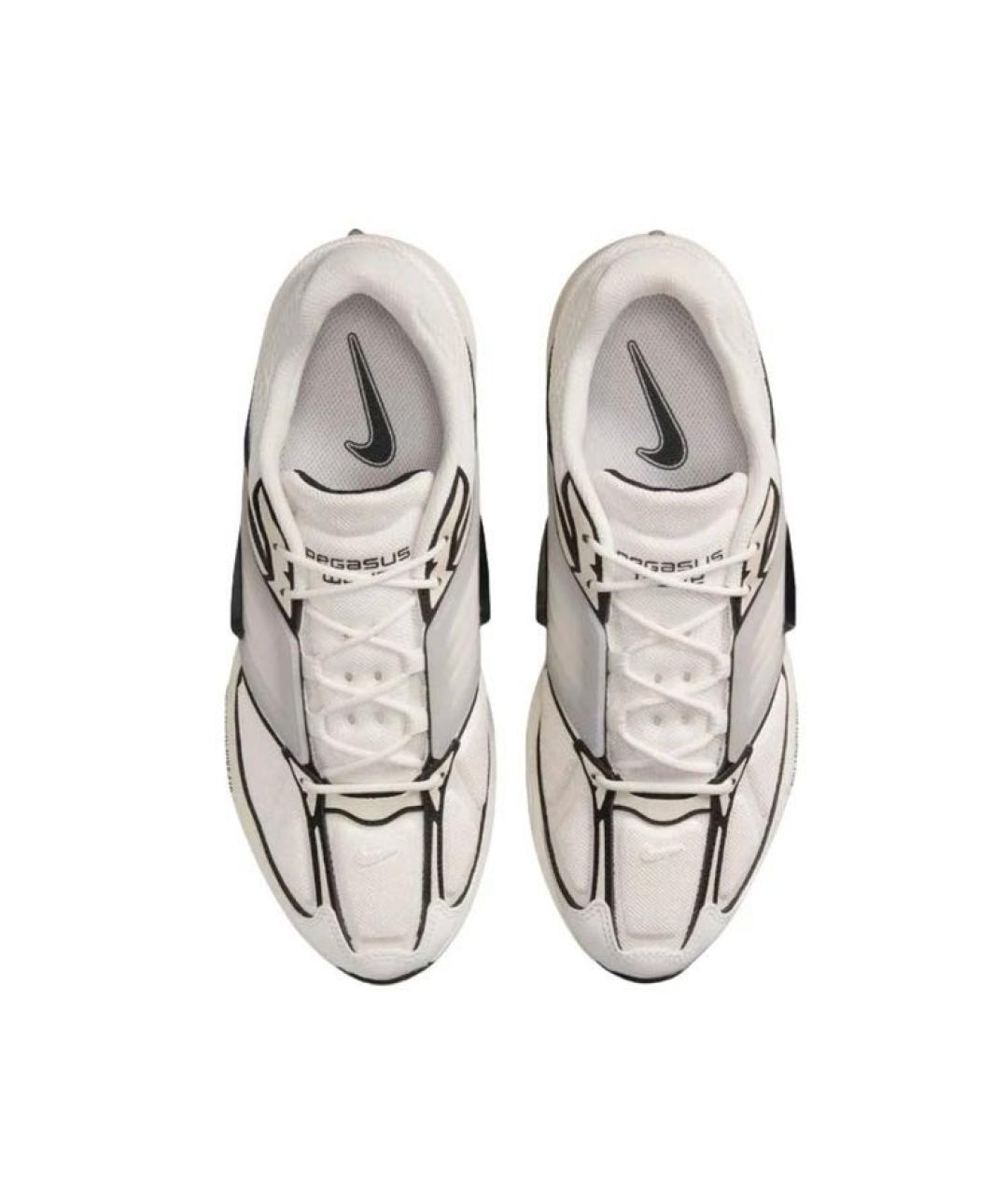 NIKE Белые текстильные низкие кроссовки / кеды, фото 3
