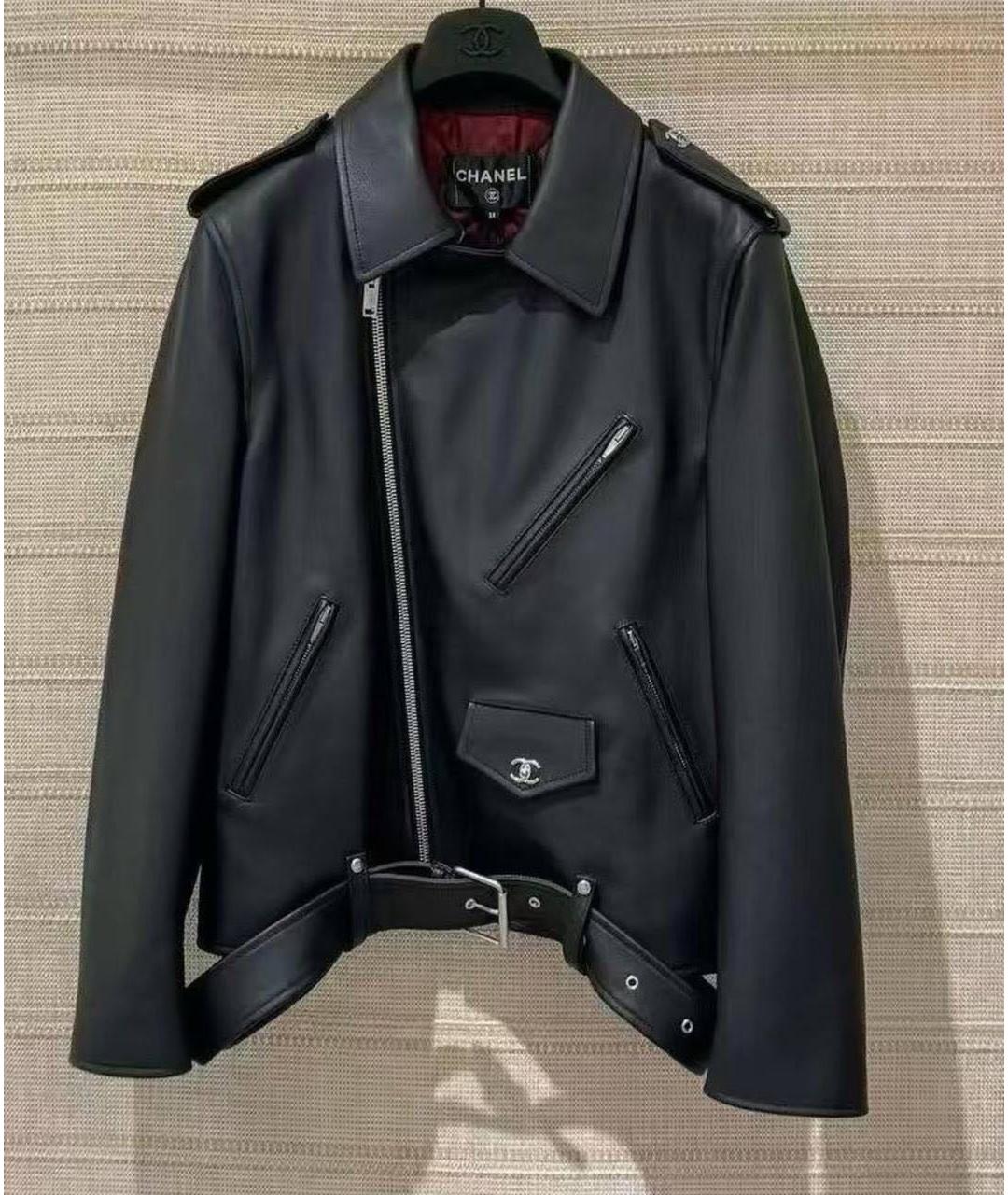 CHANEL Черная кожаная куртка, фото 4