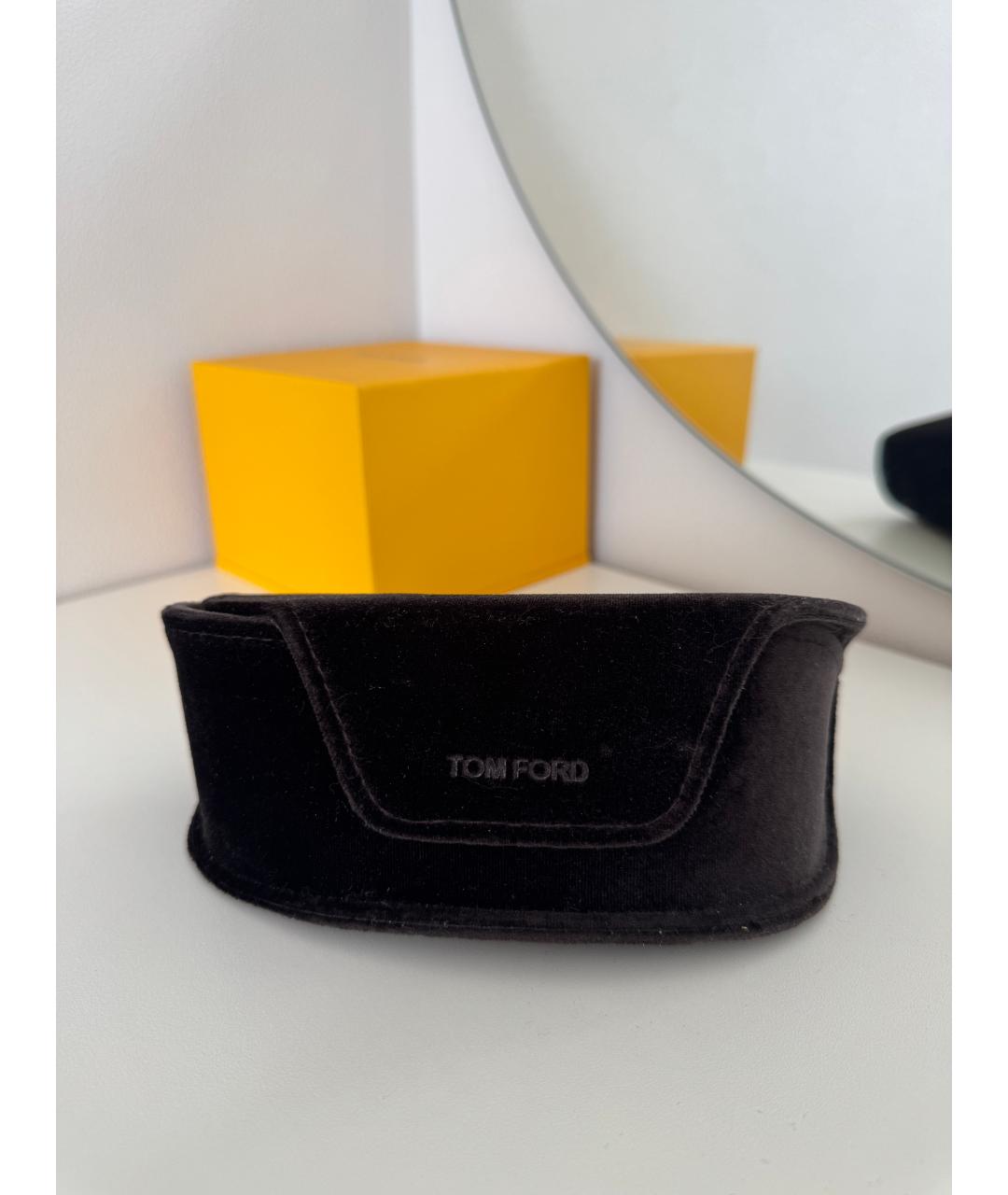 TOM FORD Черные пластиковые солнцезащитные очки, фото 4