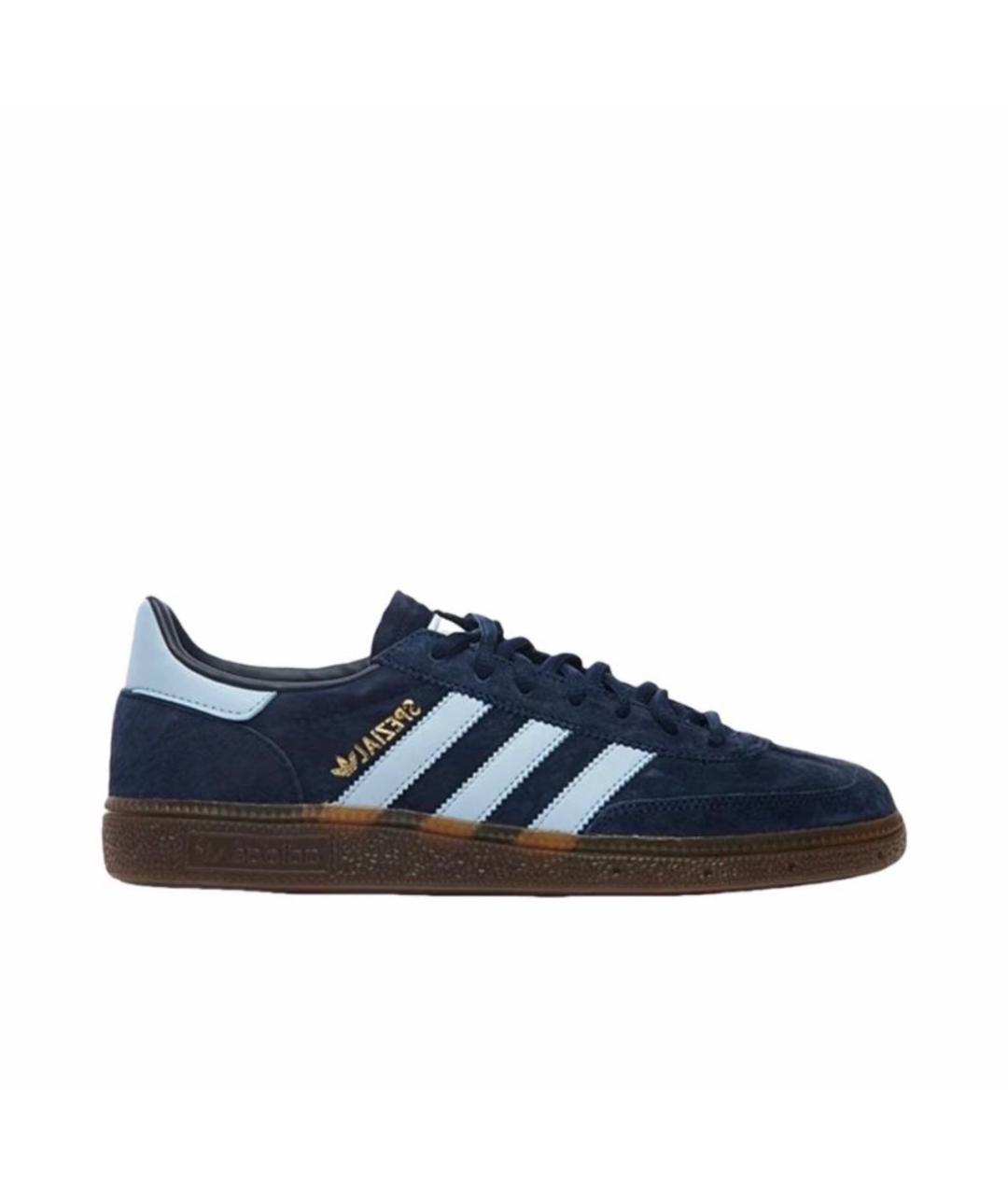 ADIDAS Темно-синие замшевые низкие кроссовки / кеды, фото 1