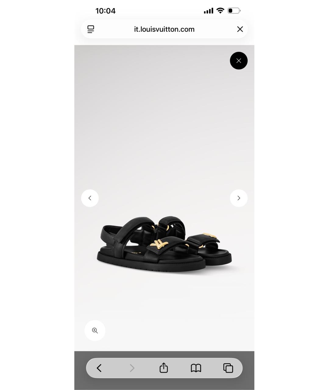 LOUIS VUITTON Черные кожаные сандалии, фото 3