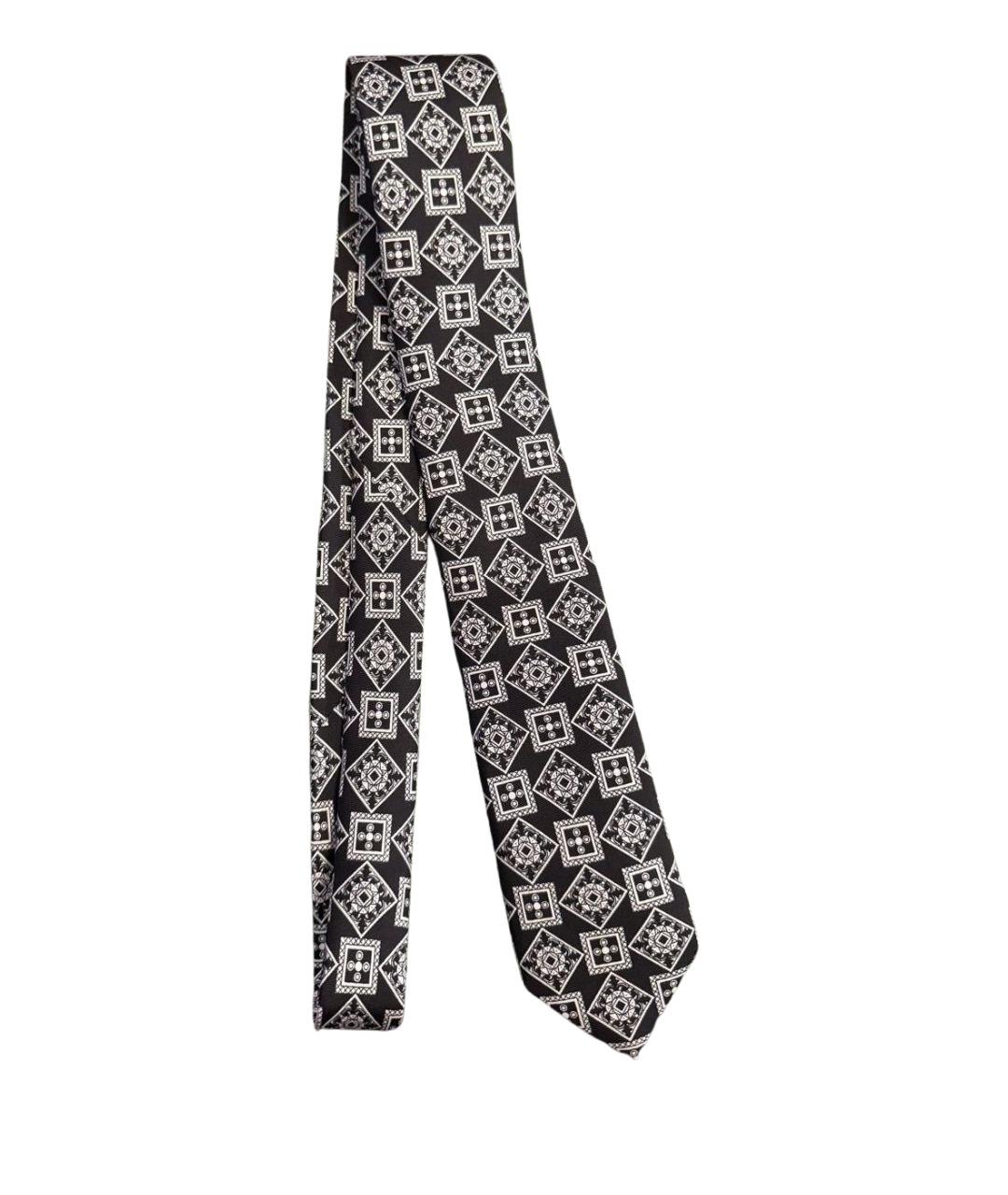 DOLCE&GABBANA Черный шелковый галстук, фото 1