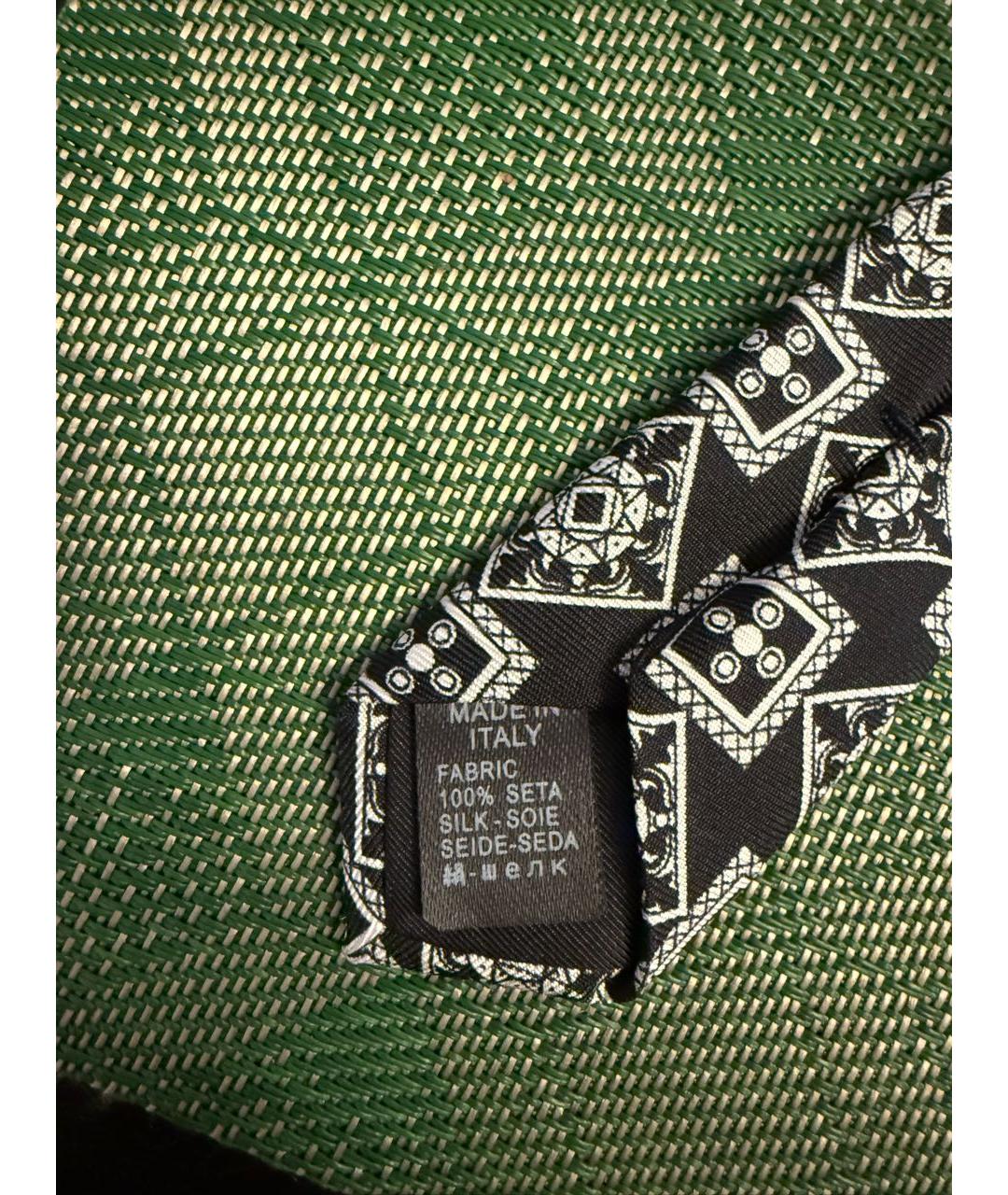 DOLCE&GABBANA Черный шелковый галстук, фото 2