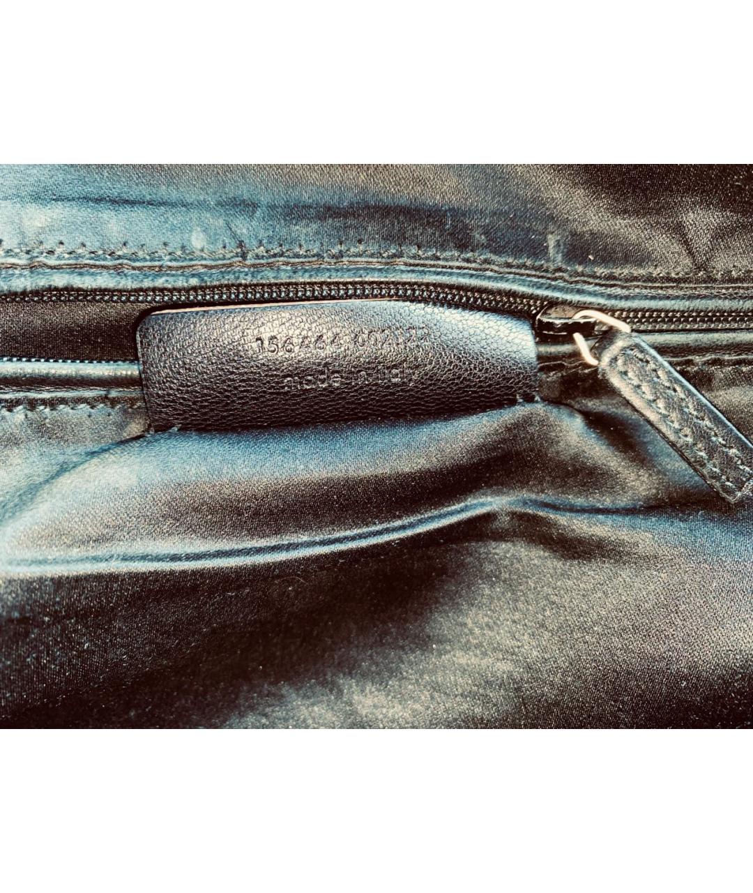 SAINT LAURENT Черная кожаная сумка с короткими ручками, фото 7