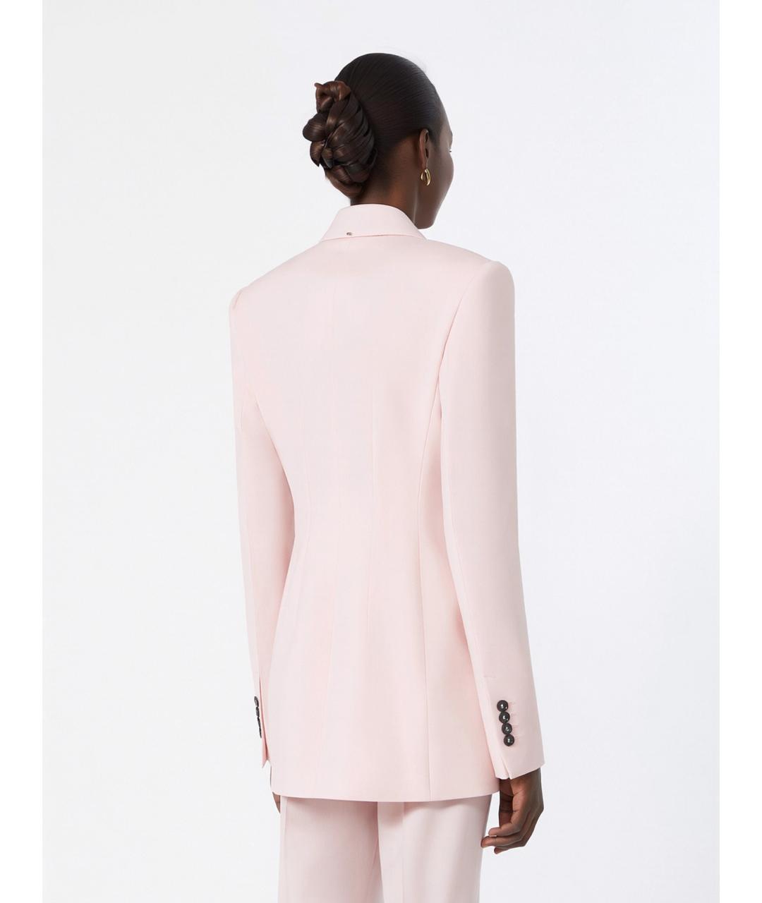 SPORTMAX Розовый шерстяной жакет/пиджак, фото 3