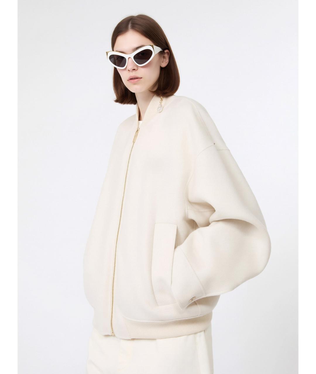SPORTMAX Белая шерстяная куртка, фото 5