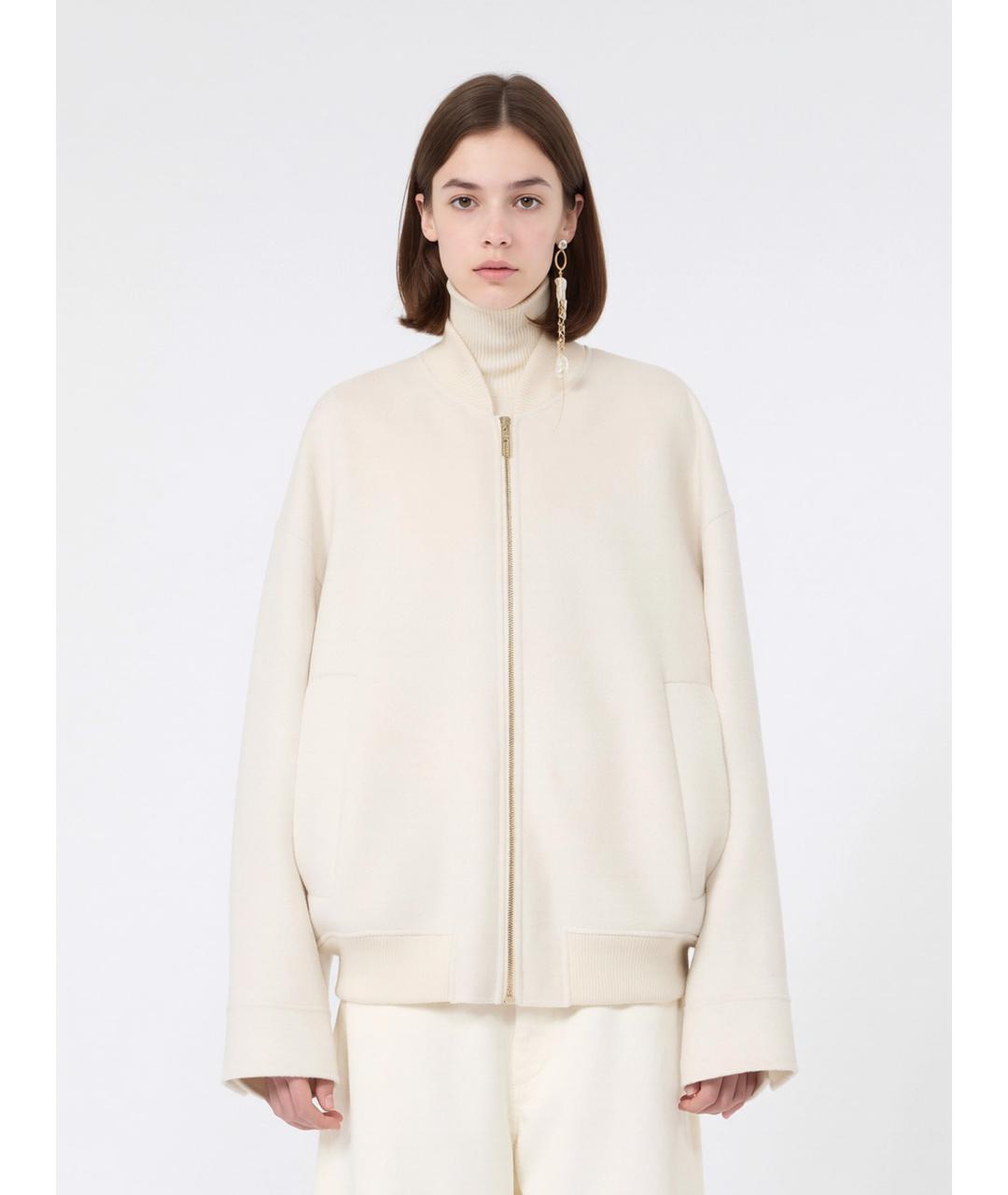 SPORTMAX Белая шерстяная куртка, фото 3