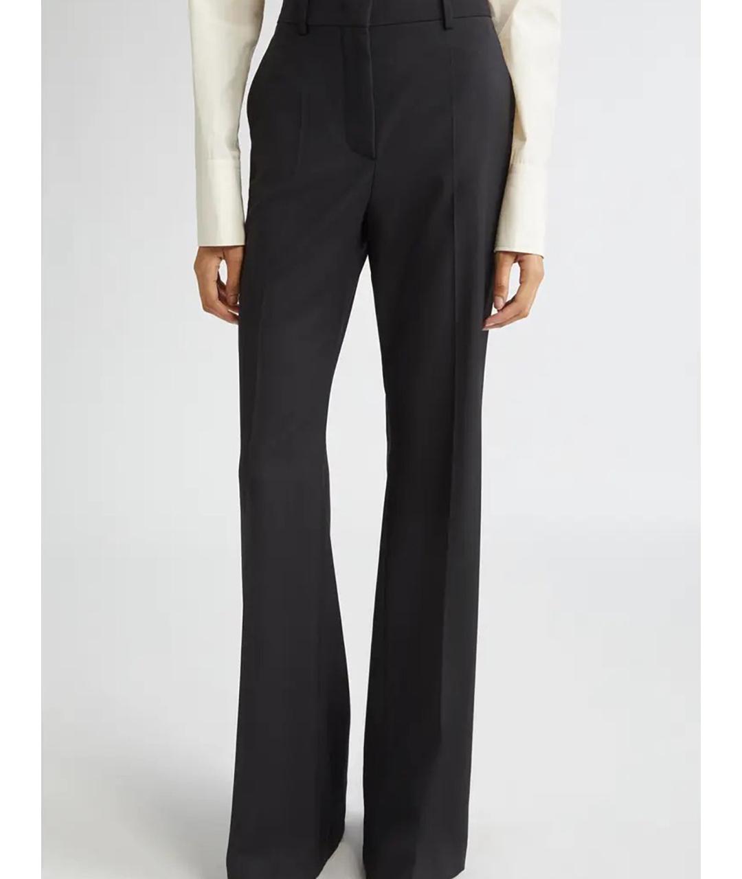 SPORTMAX Черные шерстяные брюки широкие, фото 4